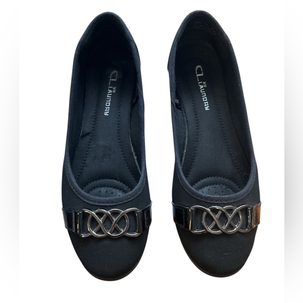 CL Laundry Shoes Black Ballet Flats  Size 7 Wide